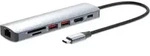 MANHATTAN 7-in-1 4K USB-C Dockingstation 1xHDMI 2xUSB 10Gb/s - Silber
