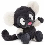 Nici Kuscheltier Lemur Ruffi, Recycling-Polyester, Grau, Wei&szlig;, 25 cm, 49806 - Grau