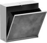 hansgrohe XtraStoris Rock EB-Abfalleimer 300x300x100mm, m befl. T&uuml;r, mattwei&szlig; -