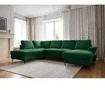 MIUFORM Lofty Lilly - Ecksofa mit Bettfunktion und Bettkasten U-FORM LINKS - 303 x