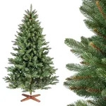 FAIRYTREES Weihnachtsbaum k&uuml;nstlich, Nordmanntanne Premium 220 cm, Naturgetreue