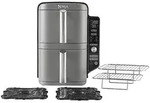 Ninja Double Stack XL Hei&szlig;luftfritteuse, 2 vertikale Schubladen, 4 Kochstufen, 2