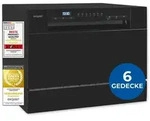 Exquisit Geschirrsp&uuml;ler GSP5206-030D schwarz | Sp&uuml;lmaschine 55 cm |...