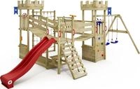 Kletterger&uuml;st Wickey Smart Arch mit Schaukel und Wackelbr&uuml;cken in Rot