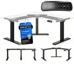 DESKSPACE CORNER Schreibtisch, Elektrisch h&ouml;henverstellbar, Nur Schwarzes Gestell -