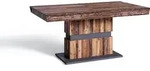 byLIVING Esstisch Matthew, 160-215x90 cm, Tischplatte und S&auml;ule Melamin Old Navy mit