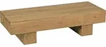 WOHNLING Couchtisch Massiv-Holz Akazie 120cm breit Design Wohnzimmer-Tisch