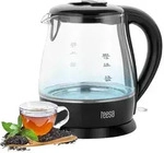 TEESA Kabelloser elektrischer Wasserkocher 1L, TSA1030B, schwarz - Schwarz