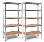 ONDIS24 2x Steckregal Metallregal Thomas 90 x 40 - Grau