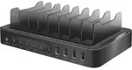 LogiLink USB Table Charger, 10 Port, 4x USB-A & 6x USB-C, 120W, PD, QC3.0, black -