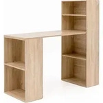 WOHNLING Schreibtisch WL5.693 mit Regal 120 x 120 x 53 cm Sonoma Holz Modern