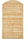 T&J MAXI BOGEN Lamellenzaun 100 x 180/160 cm - Gr&uuml;n