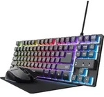 GXT 794 3-in-1 Gaming-Set TKL-Tastatur, kabellose Maus und Mauspad - Schwarz