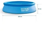 INTEX 28106NP Easy Set Quick-Up-Pool Swimmingpool Schwimmbecken 244x61cm rund blau -