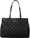 Elegante schwarze Schultertasche mit Laptopfach und Rei&szlig;verschluss - Schwarz