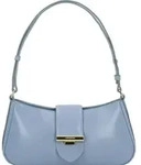 Lancaster Gelato Ily Schultertasche Leder 29 cm - Hellblau