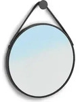 Zeller Wandspiegel - schwarz - Metall - mit Aufhangehaken - D40 cm - Schwarz
