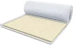 Topper 160x200 cm Matratzenauflage mit LATEX Matratzenschoner 5 cm Latexschaum...