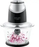 Zerhacker mit Glasschale Adler AD 4082 - Schwarz/Silber