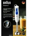Braun MQ20001MWH, P&uuml;rierstab, 1,2 m, 600 W, Blau, Wei&szlig; - Blau/Wei&szlig;