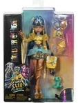 Monster High Cleo de Nile Modepuppe mit Tier Hissette und Accessoires - Gold