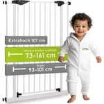 BOMI&reg; Extrahoch Treppenschutzgitter 73-161 cm | Zum Klemmen | Schlie&szlig;t...