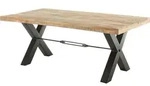Esstisch - Braun - Schwarz - Mangoholz massiv - Metallgestell - 200 x 100 cm -