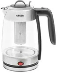 Haeger EK-22F.020A, 1,8 l, 2200 W, Grau, Transparent, Glas, Edelstahl,