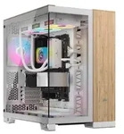 CORSAIR Geh Midi 6500X (Tempered Glass) White/Bamboo Wood