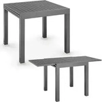 Juskys Gartentisch Laki 80x80 cm ausziehbar - Alu Balkonm&ouml;bel Gartenm&ouml;bel...