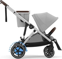 Cybex 524000523, Cybex Gold Buggy e-Gazelle S Stone Grey (Silver Frame) Schwarz