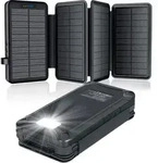 Solar Powerbank 26800mAh, elzle Solar Ladeger&auml;t mit 2 USB-A Ausgang & 1 USB-C