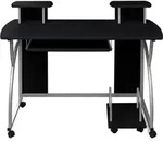 vidaXL Computertisch Schwarz 110x52x88,5 cm Holzwerkstoff - Schwarz
