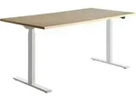 Topstar Sitz-/Steh-Schreibtisch, (B)1.600 mm, wei&szlig; elektr. h&ouml;henverstellbar Ahorn