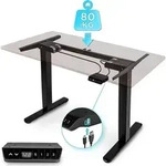 Duronic TM61 BK Schreibtisch | H&ouml;henverstellbares Tischgestell bis 120 cm 