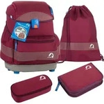 Finkid Schulranzenset 4-tlg. BUDDY EKO SPORT wild berry/purple - Rot