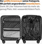Travely Premium Handgep&auml;ck Koffer 55x40x20cm - passend f&uuml;r Ryanair, Lufthansa,
