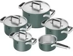 ZWILLING Kochgeschirrset, 5-tlg | rund | 18/10 Edelstahl | Gr&uuml;n Pure Gr&uuml;n - Gr&uuml;n