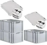 SuperSparSet 3x Eurobox NextGen Economy mit Scharnierdeckel und schwarzen