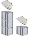 SuperSparSet 4x Eurobox NextGen Economy mit Scharnierdeckel und gelben
