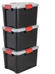Iris Ohyama Luftdichte Kunststoff-Aufbewahrungsboxen mit Deckels, 20L, 3er-Set, -