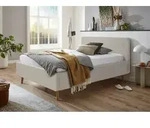Bett Dalila 140x200cm teddy stoff mit aufbewahrung - beige - Beige