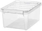 SmartStore Aufbewahrungsbox CLASSIC 10 8 Liter transparent / wei&szlig; - Wei&szlig;