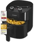 Exquisit Heissluftfriteuse FR6502 sw | 3,5 Liter | 1300 W | Timer | schwarz - Schwarz