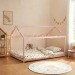 Kinderbett 'Cerro' Hausbett 120x200cm Rosa - Rosa