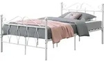 Metallbett 'Apolda' 120x200 cm mit Lattenrost bis 300kg Wei&szlig; - Wei&szlig;