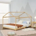 Kinderbett 'Vindafjord' 140x200cm Bambus - Beige