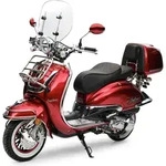 Motorroller 50 ccm Burnout EasyCruiser Dunkelrot Metallic 45 km/h
