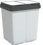 vidaXL Duo M&uuml;lleimer Wei&szlig; 2x25 L - Wei&szlig;