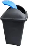 M&uuml;lleimer mit Schwingdeckel, blau M&uuml;lleimer M&uuml;llbeh&auml;lter Abfalleimer